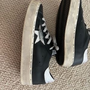 Barely worn golden goose black platform sneakers. Size 9